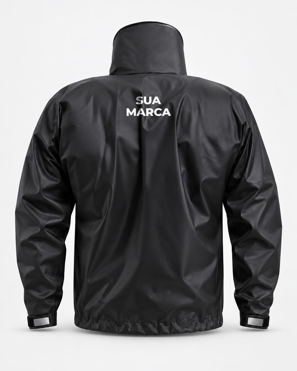 Jaqueta Alba personalizada, vista completa das costas com aplicação da sua marca